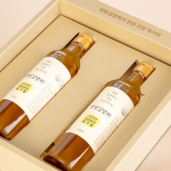 [3월특가세일]양양김양희 저온압착들기름 300ml * 2병