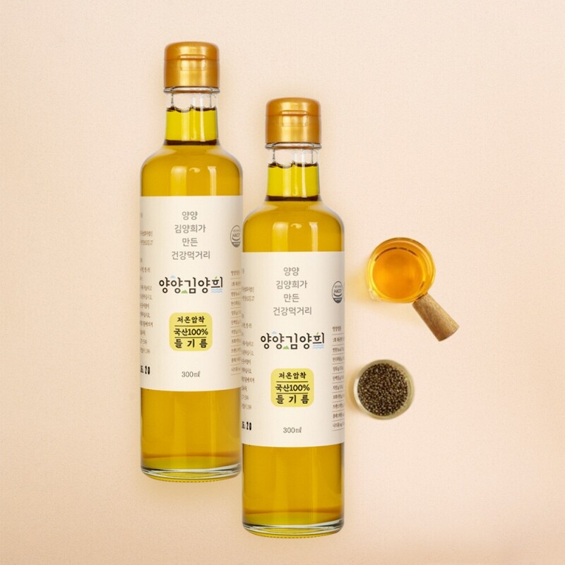 강원더몰,[3월특가세일]양양김양희 저온압착들기름 300ml * 2병