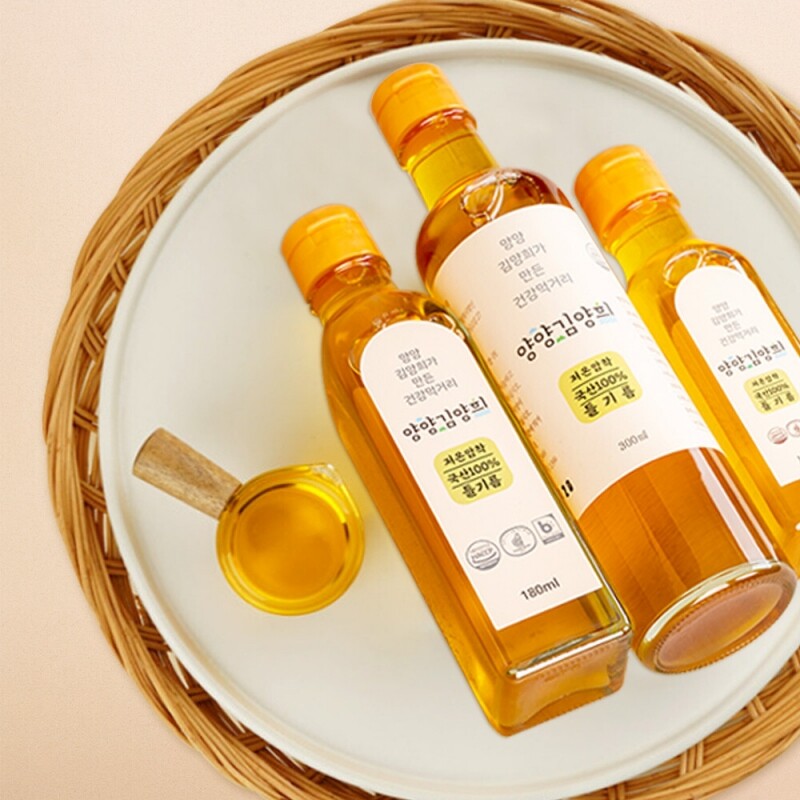 강원더몰,[3월특가세일]양양김양희 저온압착들기름 300ml * 2병