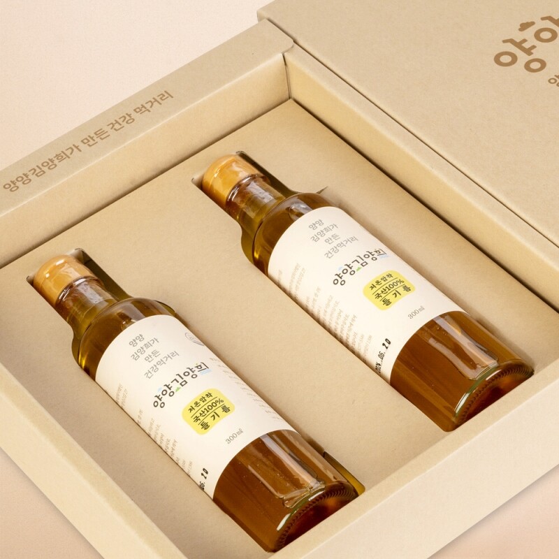 강원더몰,[3월특가세일]양양김양희 저온압착들기름 300ml * 2병